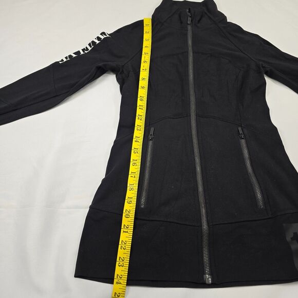 Lululemon Women's Contour Jacket Full Zip Black Size 4 Thumb Holes Pockets - Picture 8 of 11
